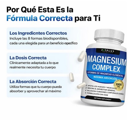 Toplux Magnesium Complex 8 Essential Magnesium Supplement 1000mg