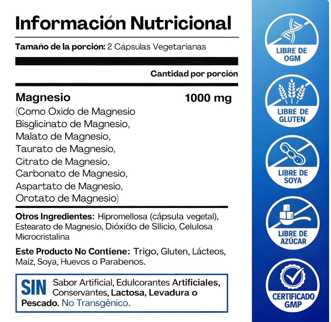Toplux Magnesium Complex 8 Essential Magnesium Supplement 1000mg