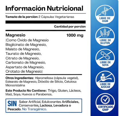 Toplux Magnesium Complex 8 Essential Magnesium Supplement 1000mg