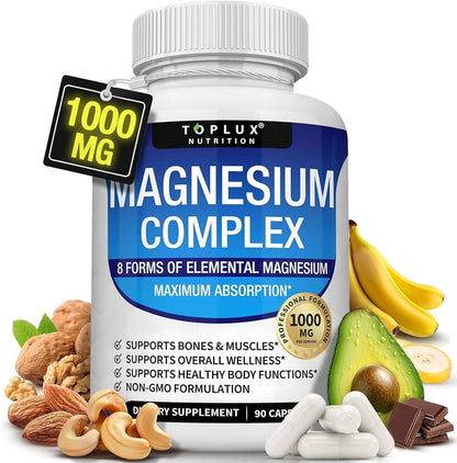 Toplux Magnesium Complex 8 Essential Magnesium Supplement 1000mg